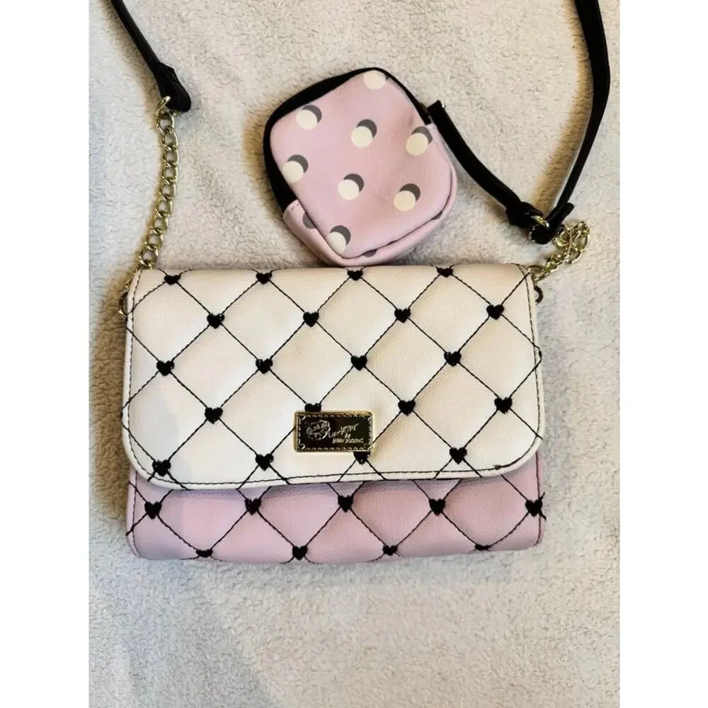 Luv Betsey by Betsey Johnson Quilted Crossbody Bag with Detachable Coin Pouch